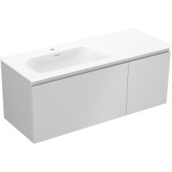 MEXEN/S - Orio koupelnová skříňka 120 cm s umyvadlem Vela levá, 1S, 1D, šedá mat/bílá mat (91A13-12047-3-BBFF62-W23L01)