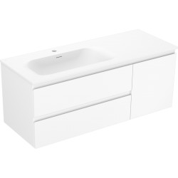 MEXEN/S - Orio koupelnová skříňka 120 cm s umyvadlem Vela levá, 2S, 1D, bílá mat (91A13-12047-3-BBFFFF01-W23L01)