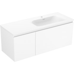 MEXEN/S - Orio koupelnová skříňka 120 cm s umyvadlem Vela pravá, 1S, 1D, bílá mat (91A13-12047-3-BBFF01-W23P01)