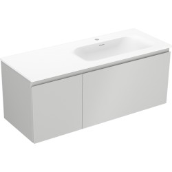 MEXEN/S - Orio koupelnová skříňka 120 cm s umyvadlem Vela pravá, 1S, 1D, šedá mat/bílá mat (91A13-12047-3-BBFF62-W23P01)