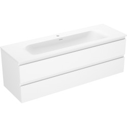 MEXEN/S - Orio koupelnová skříňka 140 cm s umyvadlem Vela, 2 zásuvky, bílá mat (91A10-14047-2-BFF01-W23M01)