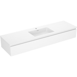 MEXEN/S - Orio koupelnová skříňka 160 cm s umyvadlem Otis, 1 šuplík, bílá mat (91A10-16023-1-BF01-W18M01)