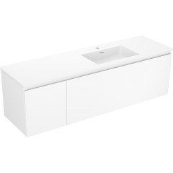MEXEN/S - Orio koupelnová skříňka 160 cm s umyvadlem Otis pravá, 1S, 1D, bílá mat (91A13-16047-3-BBFF01-W18P01)