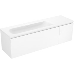 MEXEN/S - Orio koupelnová skříňka 160 cm s umyvadlem Vela levá, 1S, 1D, bílá mat (91A13-16047-3-BBFF01-W23L01)