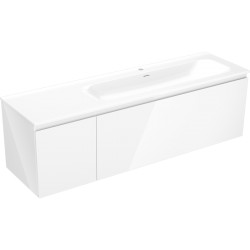 MEXEN/S - Orio koupelnová skříňka 160 cm s umyvadlem Vela pravá, 1S, 1D, bílá lesk (91A13-16047-3-BBFF00-W23P00)