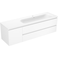 MEXEN/S - Orio koupelnová skříňka 160 cm s umyvadlem Vela pravá, 2S, 1D, bílá mat (91A13-16047-3-BBFFFF01-W23P01)