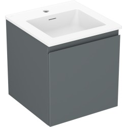 MEXEN/S - Orio koupelnová skříňka 45 cm s umyvadlem Otis, 1 šuplík, grafit mat/bílá mat (91A10-04547-1-BF66-W18M01)