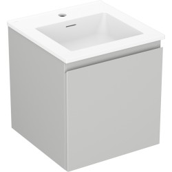 MEXEN/S - Orio koupelnová skříňka 45 cm s umyvadlem Otis, 1 šuplík, šedá mat/bílá mat (91A10-04547-1-BF62-W18M01)