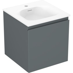 MEXEN/S - Orio koupelnová skříňka 45 cm s umyvadlem Vela, 1 šuplík, grafit mat/bílá mat (91A10-04547-1-BF66-W23M01)