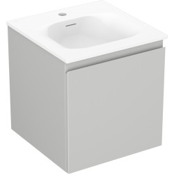 MEXEN/S - Orio koupelnová skříňka 45 cm s umyvadlem Vela, 1 šuplík, šedá mat/bílá mat (91A10-04547-1-BF62-W23M01)