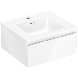 MEXEN/S - Orio koupelnová skříňka 50 cm s umyvadlem Otis, 1 šuplík, bílá lesk (91A10-05023-1-BF00-W18M00)