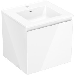 MEXEN/S - Orio koupelnová skříňka 50 cm s umyvadlem Otis, 1 šuplík, bílá lesk (91A10-05047-1-BF00-W18M00)