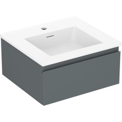 MEXEN/S - Orio koupelnová skříňka 50 cm s umyvadlem Otis, 1 šuplík, grafit mat/bílá mat (91A10-05023-1-BF66-W18M01)