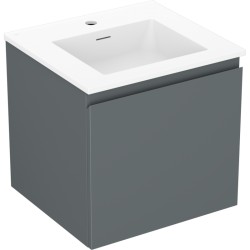 MEXEN/S - Orio koupelnová skříňka 50 cm s umyvadlem Otis, 1 šuplík, grafit mat/bílá mat (91A10-05047-1-BF66-W18M01)