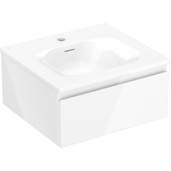 MEXEN/S - Orio koupelnová skříňka 50 cm s umyvadlem Vela, 1 šuplík, bílá lesk (91A10-05023-1-BF00-W23M00)