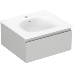 MEXEN/S - Orio koupelnová skříňka 50 cm s umyvadlem Vela, 1 šuplík, šedá mat/bílá mat (91A10-05023-1-BF62-W23M01)