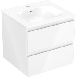 MEXEN/S - Orio koupelnová skříňka 50 cm s umyvadlem Vela, 2 zásuvky, bílá lesk (91A10-05047-2-BFF00-W23M00)