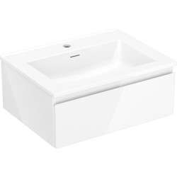 MEXEN/S - Orio koupelnová skříňka 60 cm s umyvadlem Otis, 1 šuplík, bílá lesk (91A10-06023-1-BF00-W18M00)