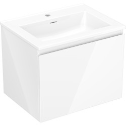 MEXEN/S - Orio koupelnová skříňka 60 cm s umyvadlem Otis, 1 šuplík, bílá lesk (91A10-06047-1-BF00-W18M00)