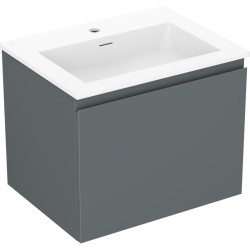 MEXEN/S - Orio koupelnová skříňka 60 cm s umyvadlem Otis, 1 šuplík, grafit mat/bílá mat (91A10-06047-1-BF66-W18M01)