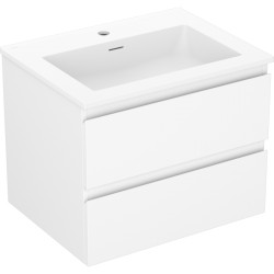 MEXEN/S - Orio koupelnová skříňka 60 cm s umyvadlem Otis, 2 zásuvky, bílá mat (91A10-06047-2-BFF01-W18M01)