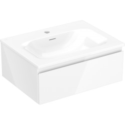 MEXEN/S - Orio koupelnová skříňka 60 cm s umyvadlem Vela, 1 šuplík, bílá lesk (91A10-06023-1-BF00-W23M00)