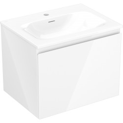 MEXEN/S - Orio koupelnová skříňka 60 cm s umyvadlem Vela, 1 šuplík, bílá lesk (91A10-06047-1-BF00-W23M00)