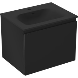 MEXEN/S - Orio koupelnová skříňka 60 cm s umyvadlem Vela, 1 šuplík, černá mat (91A10-06047-1-BF71-W23M71)