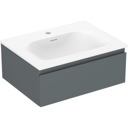 MEXEN/S - Orio koupelnová skříňka 60 cm s umyvadlem Vela, 1 šuplík, grafit mat/bílá mat (91A10-06023-1-BF66-W23M01)