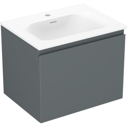 MEXEN/S - Orio koupelnová skříňka 60 cm s umyvadlem Vela, 1 šuplík, grafit mat/bílá mat (91A10-06047-1-BF66-W23M01)