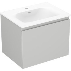 MEXEN/S - Orio koupelnová skříňka 60 cm s umyvadlem Vela, 1 šuplík, šedá mat/bílá mat (91A10-06047-1-BF62-W23M01)