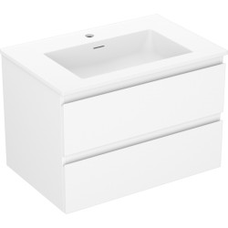 MEXEN/S - Orio koupelnová skříňka 70 cm s umyvadlem Otis, 2 zásuvky, bílá mat (91A10-07047-2-BFF01-W18M01)