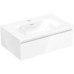 MEXEN/S - Orio koupelnová skříňka 70 cm s umyvadlem Vela, 1 šuplík, bílá lesk (91A10-07023-1-BF00-W23M00)