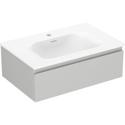 MEXEN/S - Orio koupelnová skříňka 70 cm s umyvadlem Vela, 1 šuplík, šedá mat/bílá mat (91A10-07023-1-BF62-W23M01)