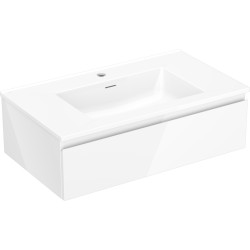 MEXEN/S - Orio koupelnová skříňka 80 cm s umyvadlem Otis, 1 šuplík, bílá lesk (91A10-08023-1-BF00-W18M00)