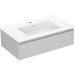 MEXEN/S - Orio koupelnová skříňka 80 cm s umyvadlem Otis, 1 šuplík, šedá mat/bílá mat (91A10-08023-1-BF62-W18M01)