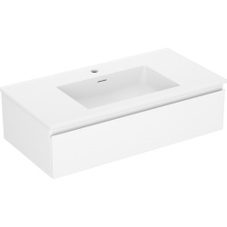 MEXEN/S - Orio koupelnová skříňka 90 cm s umyvadlem Otis, 1 šuplík, bílá mat (91A10-09023-1-BF01-W18M01)