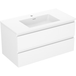 MEXEN/S - Orio koupelnová skříňka 90 cm s umyvadlem Otis, 2 zásuvky, bílá mat (91A10-09047-2-BFF01-W18M01)