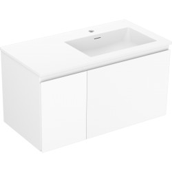 MEXEN/S - Orio koupelnová skříňka 90 cm s umyvadlem Otis pravá, 1S, 1D, bílá mat (91A13-09047-3-BBFF01-W18P01)