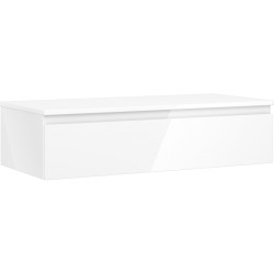 MEXEN/S - Orio koupelnová skříňka pod umyvadlo 100 cm s deskou, 1 šuplík, bílá lesk (91A10-10023-1-BFC00)