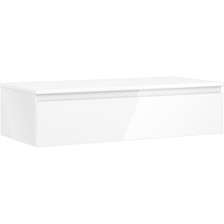 MEXEN/S - Orio koupelnová skříňka pod umyvadlo 100 cm s deskou, 1 šuplík, bílá lesk (91A10-10023-1-BFC00)