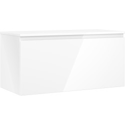 MEXEN/S - Orio koupelnová skříňka pod umyvadlo 100 cm s deskou, 1 šuplík, bílá lesk (91A10-10047-1-BFC00)