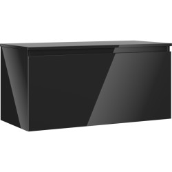 MEXEN/S - Orio koupelnová skříňka pod umyvadlo 100 cm s deskou, 1 šuplík, černá lesk (91A10-10047-1-BFC70)