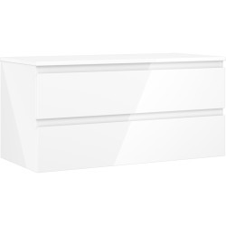 MEXEN/S - Orio koupelnová skříňka pod umyvadlo 100 cm s deskou, 2 zásuvky, bílá lesk (91A10-10047-2-BFFC00)