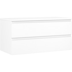 MEXEN/S - Orio koupelnová skříňka pod umyvadlo 100 cm s deskou, 2 zásuvky, bílá mat (91A10-10047-2-BFFC01)