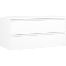 MEXEN/S - Orio koupelnová skříňka pod umyvadlo 100 cm s deskou, 2 zásuvky, bílá mat (91A10-10047-2-BFFC01)