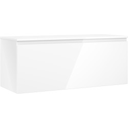 MEXEN/S - Orio koupelnová skříňka pod umyvadlo 120 cm s deskou, 1 šuplík, bílá lesk (91A10-12047-1-BFC00)