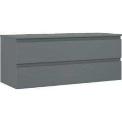 MEXEN/S - Orio koupelnová skříňka pod umyvadlo 120 cm s deskou, 2 zásuvky, grafit mat (91A10-12047-2-BFFC66)