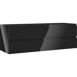 MEXEN/S - Orio koupelnová skříňka pod umyvadlo 140, 2 zásuvky, černá lesk (91A10-14047-2-BFF70)