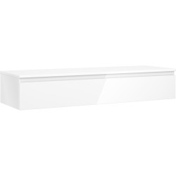 MEXEN/S - Orio koupelnová skříňka pod umyvadlo 140 cm s deskou, 1 šuplík, bílá lesk (91A10-14023-1-BFC00)